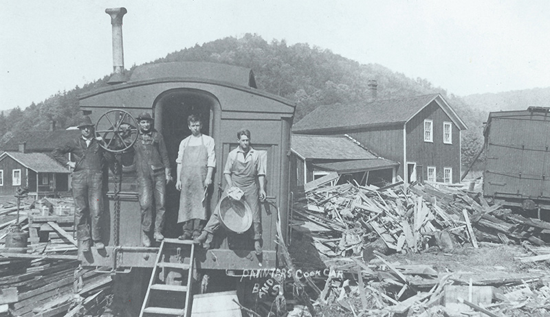 Cooks With Train Car At Mill, Austin, Undated
