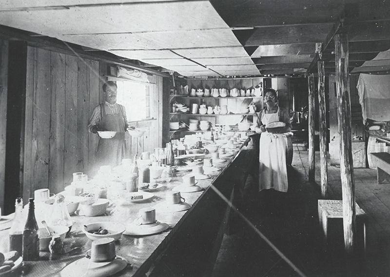 Unidentified Lumber Camp Kitchen Interior, Circa 1910